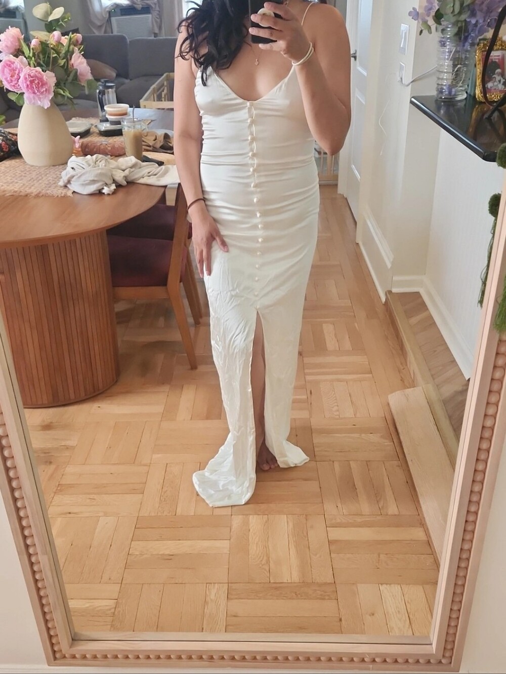 NWT Cami NYC 'Aaliyah' pearl-embellished silk slip
